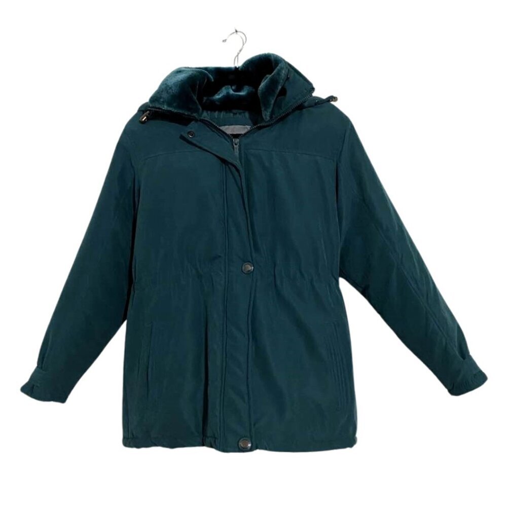 Weather Stoppers By Totes Puffer Jacket Removable Hood Adjustable Wrists